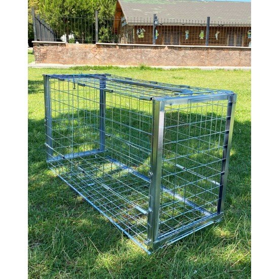 bluebee 120x68x48mm 2.5mm Çelik Telli Köpek Yakalama Kafesi
