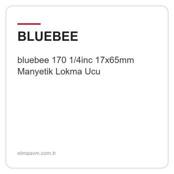 bluebee 170 1/4inc 17x65mm Manyetik Lokma Ucu bluebee 170 1/4inc 17x65mm Manyetik Lokma Ucu