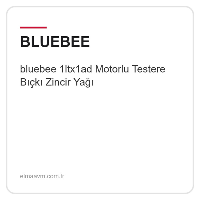 bluebee 1ltx1ad Motorlu Testere Bıçkı Zincir Yağı