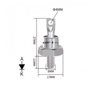 bluebee 25HF120 25A 1200V M6 Katot Metal Vidalı Diyot Tiristör bluebee 25HF120 25A 1200V M6 Katot Metal Vidalı Diyot Tiristör