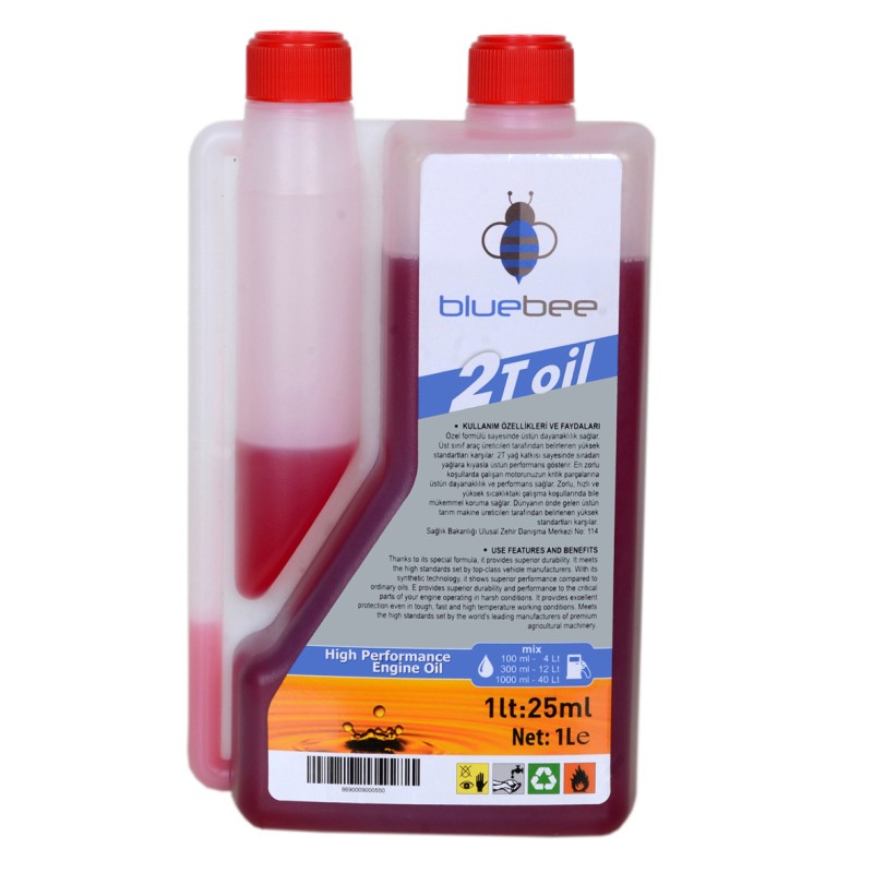 bluebee 2T 1ltx1ad Ölçekli İki Zamanlı Motor Yağı