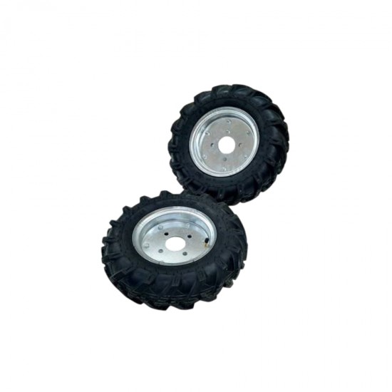 bluebee 4.00x8 Lastik + 27x250mm Mil + 3inç Jant dahil Çapa Makinesi Teker Takımı