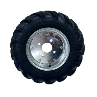 bluebee 4.00x8 Lastik + 27x250mm Mil + 3inç Jant dahil Çapa Makinesi Teker Takımı