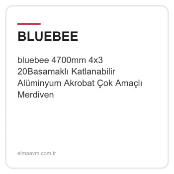 bluebee 4700mm 4x3 20Basamaklı Katlanabilir Alüminyum Akrobat Çok Amaçlı Merdiven bluebee 4700mm 4x3 20Basamaklı Katlanabilir Alüminyum Akrobat Çok Amaçlı Merdiven