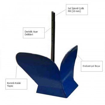 bluebee A05 23x35cm Çapa Makinesi Ayarlı Ark Karık Açma Aparatı