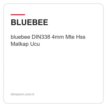 bluebee DIN338 4mm Mte Hss Matkap Ucu