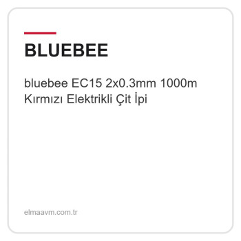 bluebee EC15 2x0.3mm 1000m Kırmızı Elektrikli Çit İpi