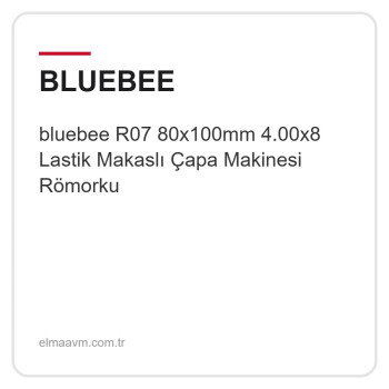 bluebee R07 80x100mm 4.00x8 Lastik Makaslı Çapa Makinesi Römorku