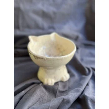 bylewoo Siyah Beyaz Ebru Desen Kedicik Model Seramik Kedi ve Köpek Mama Su Kabı bylewoo Siyah Beyaz Ebru Desen Kedicik Model Seramik Kedi ve Köpek Mama Su Kabı