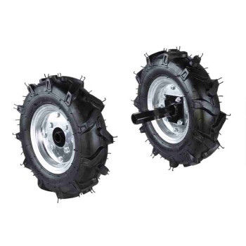 Bolat Atom 5.00x12 Lastik + 27x250mm Mil + 4inç Jant dahil Çapa Makinesi Teker Takımı