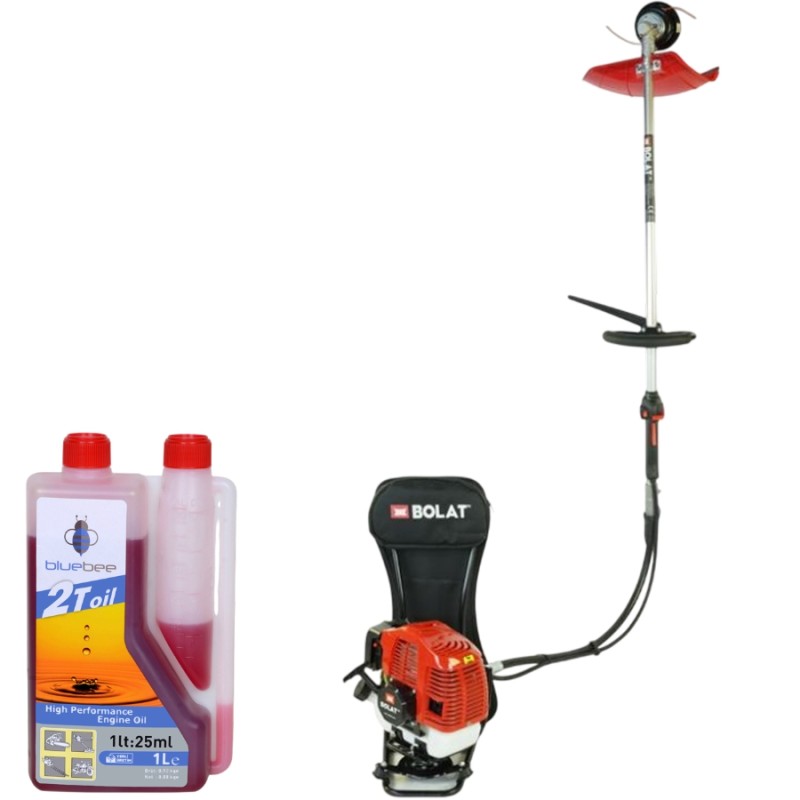 Bolat BS 520 2.8bg 51.7cc 26mm 9.9kg 2T Motor Yağı dahil Sırt Tipi Benzin Motorlu Tırpan Seti