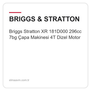 Briggs Stratton XR 181D000 296cc 7bg Çapa Makinesi 4T Dizel Motor