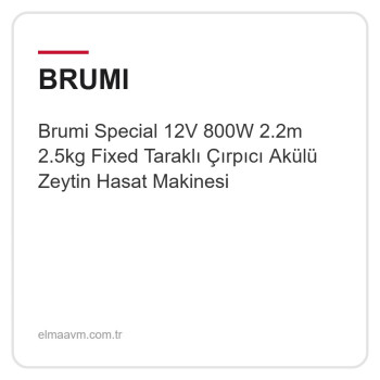 Brumi Special 12V 800W 2.2m 2.5kg Fixed Taraklı Çırpıcı Akülü Zeytin Hasat Makinesi
