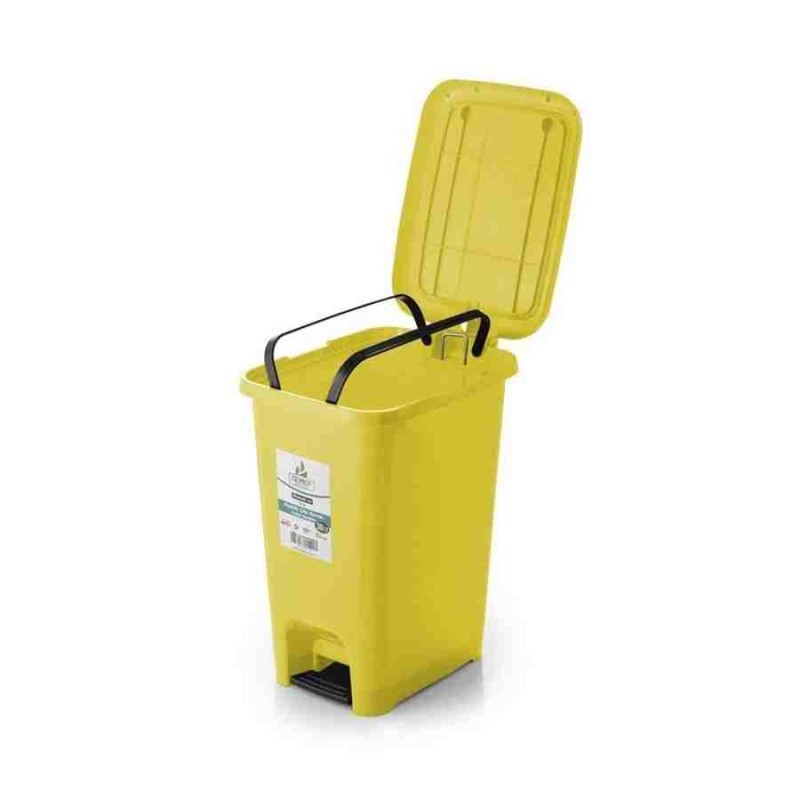 Ceymop Slim 30lt 20x27x45cm Sarı Pedallı Atık Çöp Kovası