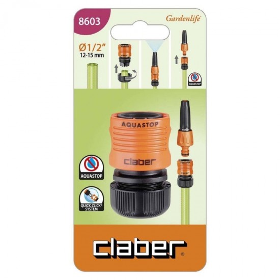 Claber 1/2 Aquastop Otomatik Hortum Bağlantısı