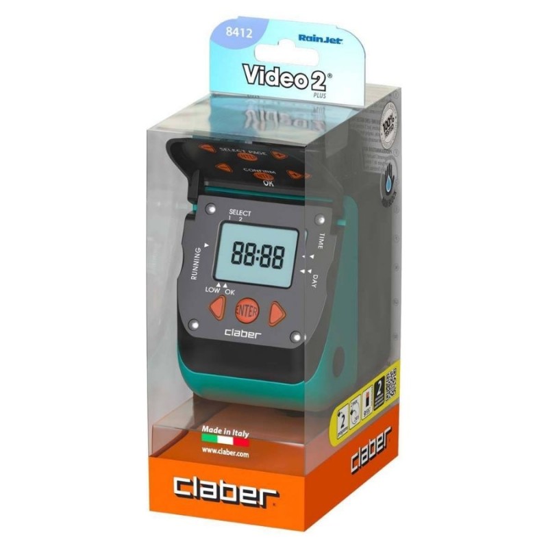 Claber 8412 AQUAUNO VIDEO 2 PLUS Sulama Zamanlayıcı