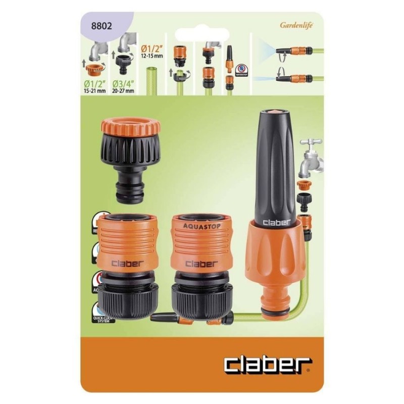 Claber 8802 1/2 Jet Spreyli Sulama Başlangıç Seti