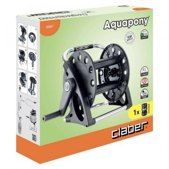 Claber 8887 AQUAPONY 20mt Alüminyum Hortum Makarası