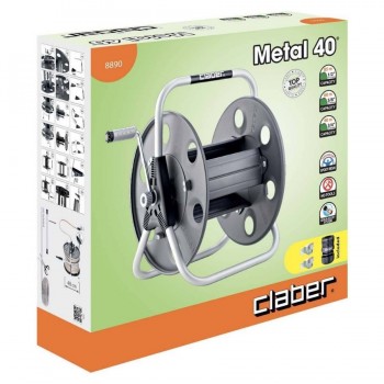 Claber 8890 40mt Metal Hortum Makarası