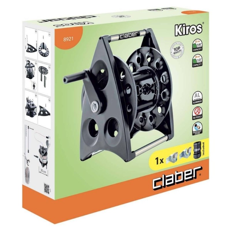 Claber 8921 40mt KIROS Alüminyum Hortum Makarası