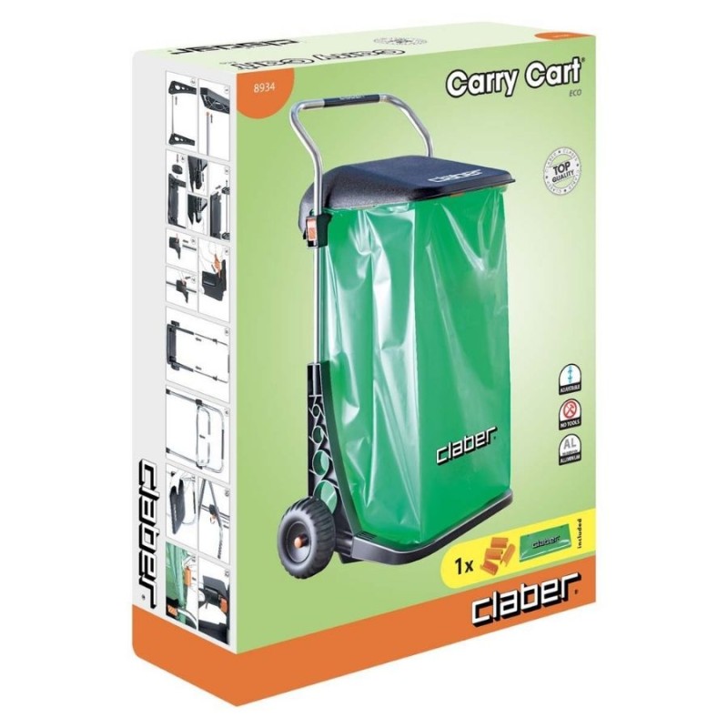 Claber 8934 Tekerli Kapaklı Çöp Arabası