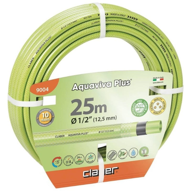 Claber 9004 1/2inc 12/17mm 25m AQUVIVA PLUS Hortum Seti