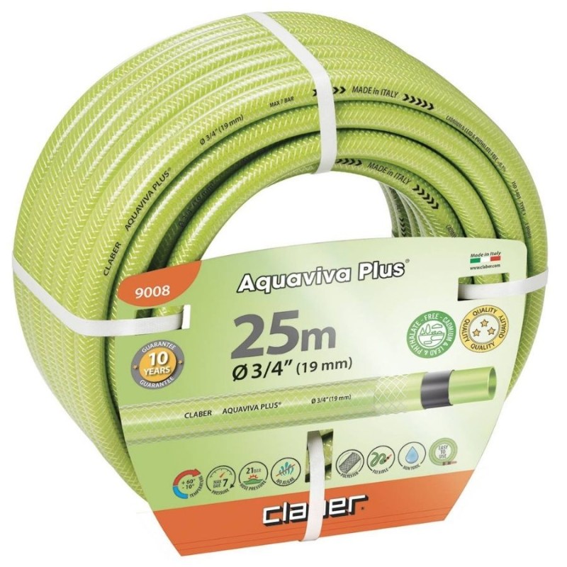 Claber 9008 3/4inc 12/17mm 25m AQUVIVA PLUS Hortum Seti