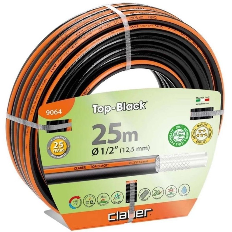 Claber 9064 25mt 1/2inc Top Black Sulama Hortumu
