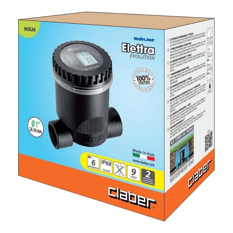 Claber 90826 Selenoıd Valf Programlanabilir Sulama Zamanlayıcı