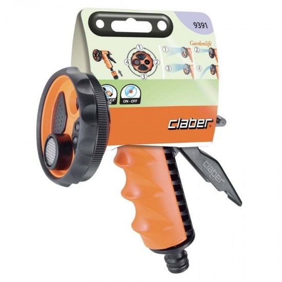 Claber 9391 Ergo Garden 4 Fonsiyonlu Sprey Sulama Tabanca