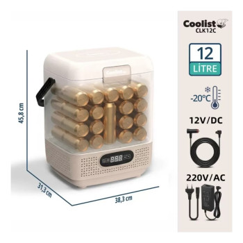 Coolist CLK60 12/24Volt/220Volt 60 Litre Kompresörlü Oto Buzdolabı/Dondurucu