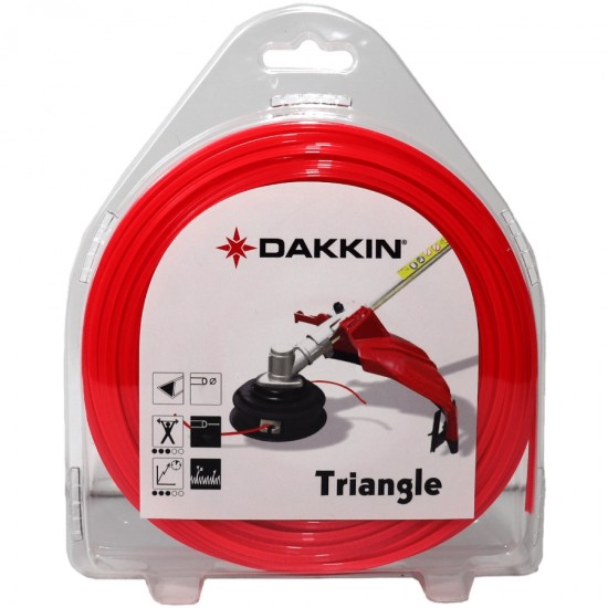 DAKKIN 3.3mm 56m 3 Köşe Üçgen Kırmızı Misina