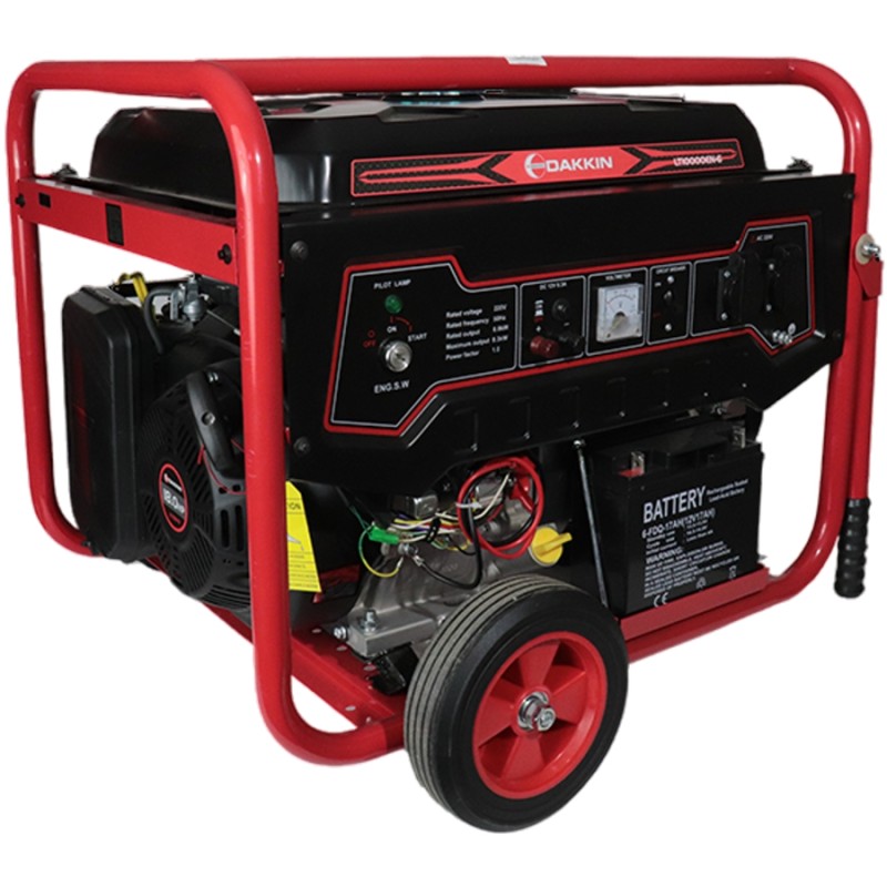 DAKKIN LT10000EN 8.3kW 10.3kVa 17.4bg 420cc 89kg Tekerli Marşlı Monofaze Benzinli Jeneratör DAKKIN LT10000EN 8.3kW 10.3kVa 17.4bg 420cc 89kg Tekerli Marşlı Monofaze Benzinli Jeneratör