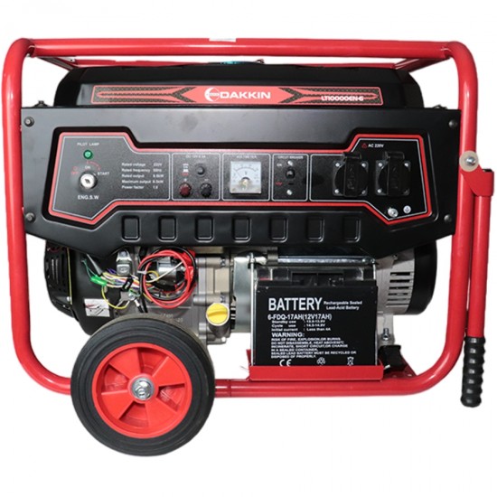 DAKKIN LT10000EN 8.3kW 10.3kVa 17.4bg 420cc 89kg Tekerli Marşlı Monofaze Benzinli Jeneratör