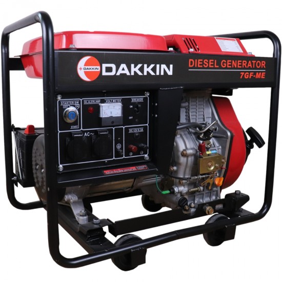 DAKKIN LT7GF 6.5kW 12bg 498cc 94kg Tekersiz Marşlı Monofaze Dizel Jeneratör