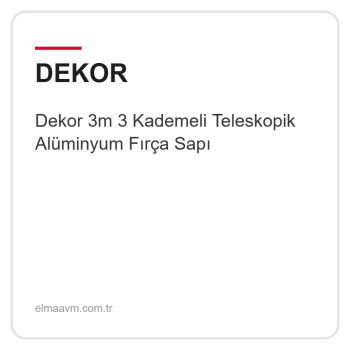 Dekor 3m 3 Kademeli Teleskopik Alüminyum Fırça Sapı