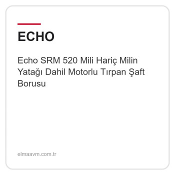 Echo SRM 520 Mili Hariç Milin Yatağı Dahil Motorlu Tırpan Şaft Borusu Echo SRM 520 Mili Hariç Milin Yatağı Dahil Motorlu Tırpan Şaft Borusu