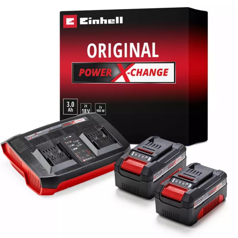 Einhell 4512083 18V 3Ah Starter Kit 2Adx3Ah Twincharger Kit