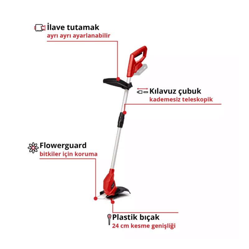 Einhell 3411123 GC CT 18/24 li ion Solo Akü Hariç Akülü Kenar Kesme Tırpanı