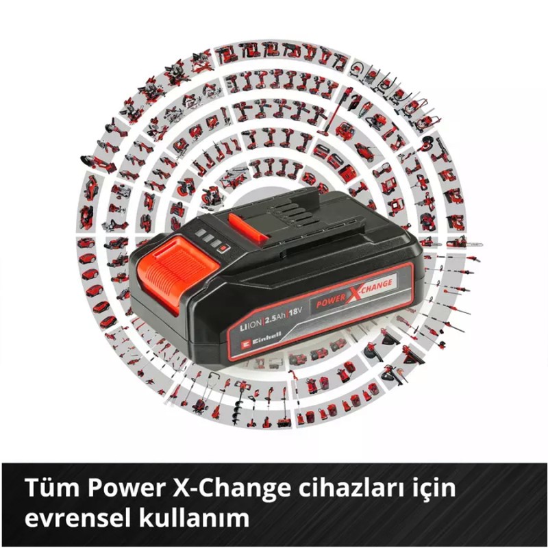 Einhell 4512097 18V 2.5Ah li ion PXC Tek Akü+Şarj Cihazı Seti
