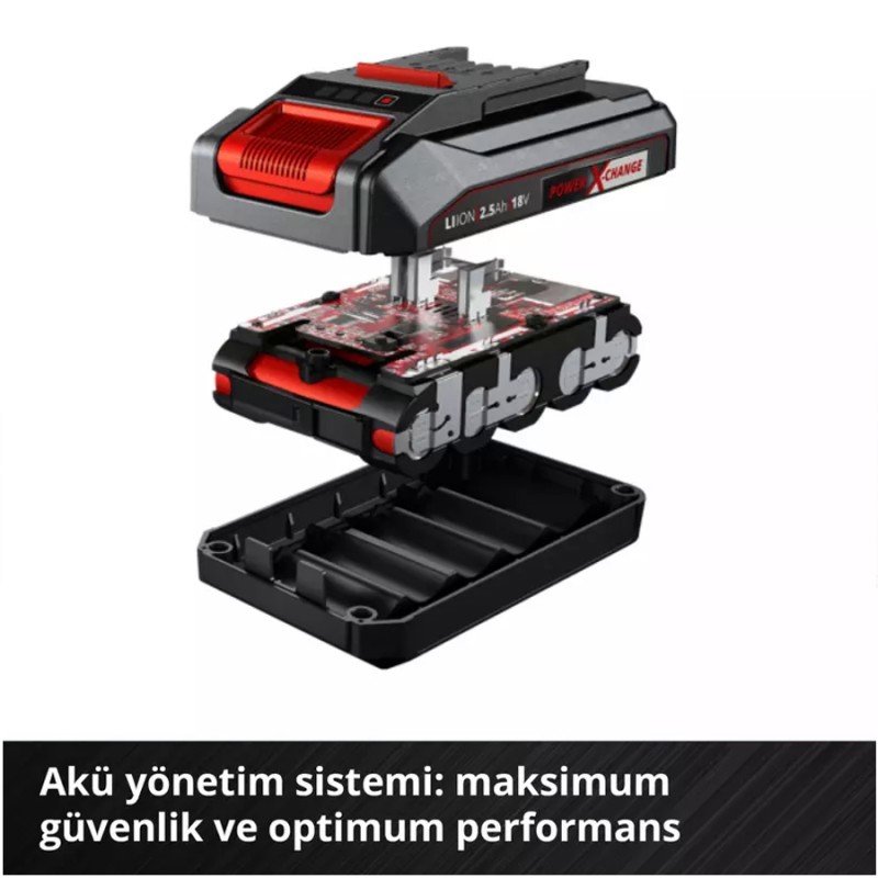 Einhell 4512097 18V 2.5Ah li ion PXC Tek Akü+Şarj Cihazı Seti