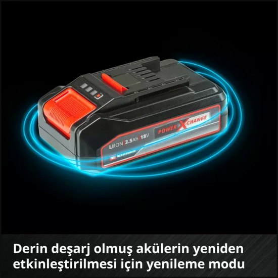 Einhell 18V 2.5Ah Li ion PXC Tek Akü+Şarj Aleti Seti