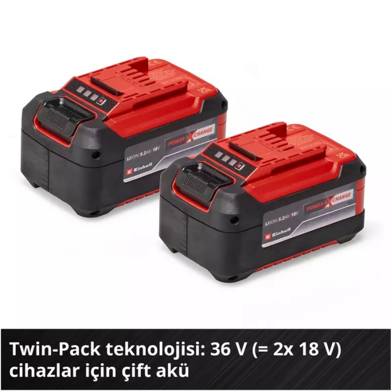 Einhell 4512114 18V 5.2Ah li ion PXC Tek Akü+Şarj Aleti Seti