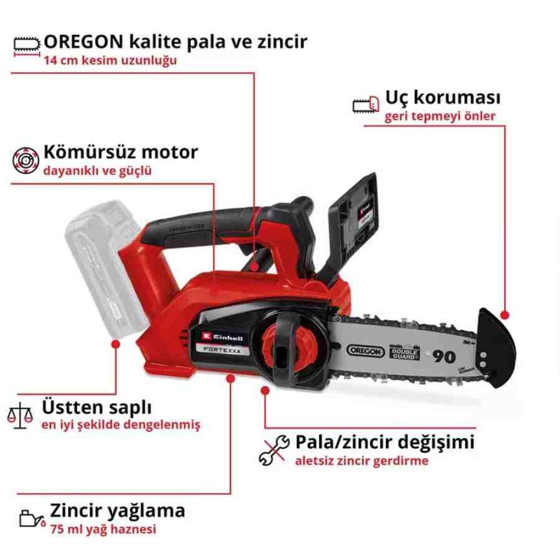 Einhell FORTEXXA 18/20 TH Zincirli Akü Hariç Akülü Budama Testere