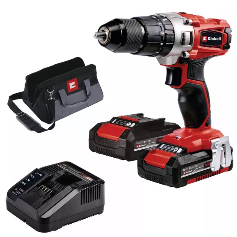 Einhell TE CD 18/2 li ion Kit 2Adx1.5Ah Darbeli Akülü Vidalama
