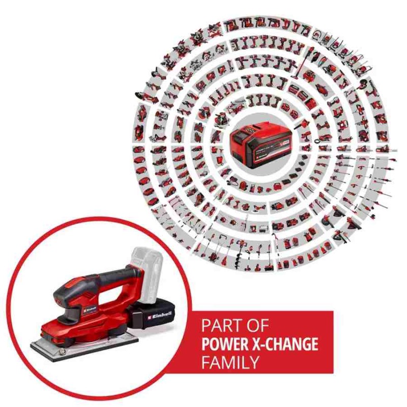 Einhell TE OS 18/230 Li 110x230mm Dikdörtgen Solo Akü Hariç Titreşimli Akülü Zımpara