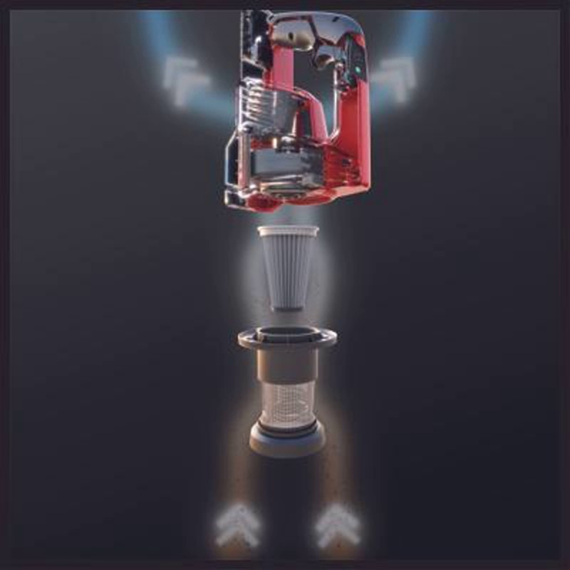Einhell TE SV 18 Li 18V 1.8kg 0.6lt LED Başlık Devir Ayarlı Torbasız CYCLON Sistem Solo Akü Hariç Akülü Dikey Süpürge