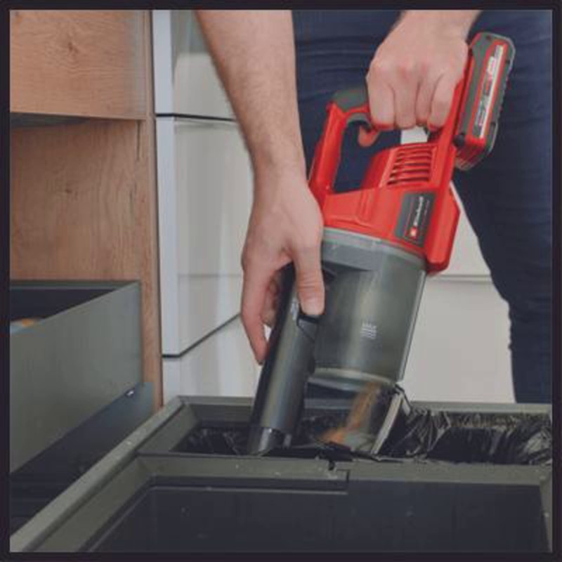 Einhell TE SV 18 Li 18V 1.8kg 0.6lt LED Başlık Devir Ayarlı Torbasız CYCLON Sistem Solo Akü Hariç Akülü Dikey Süpürge
