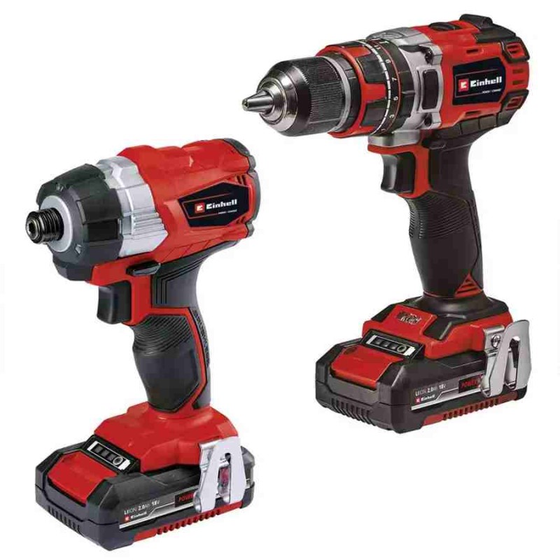 Einhell TP 18V BL Darbeli Akülü Matkap ve Akülü Vidalama İki Akülü Set