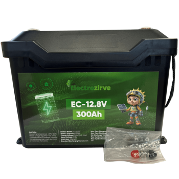 Electrozirve 12.8V 300Ah Lifepo4 li ion Akü
